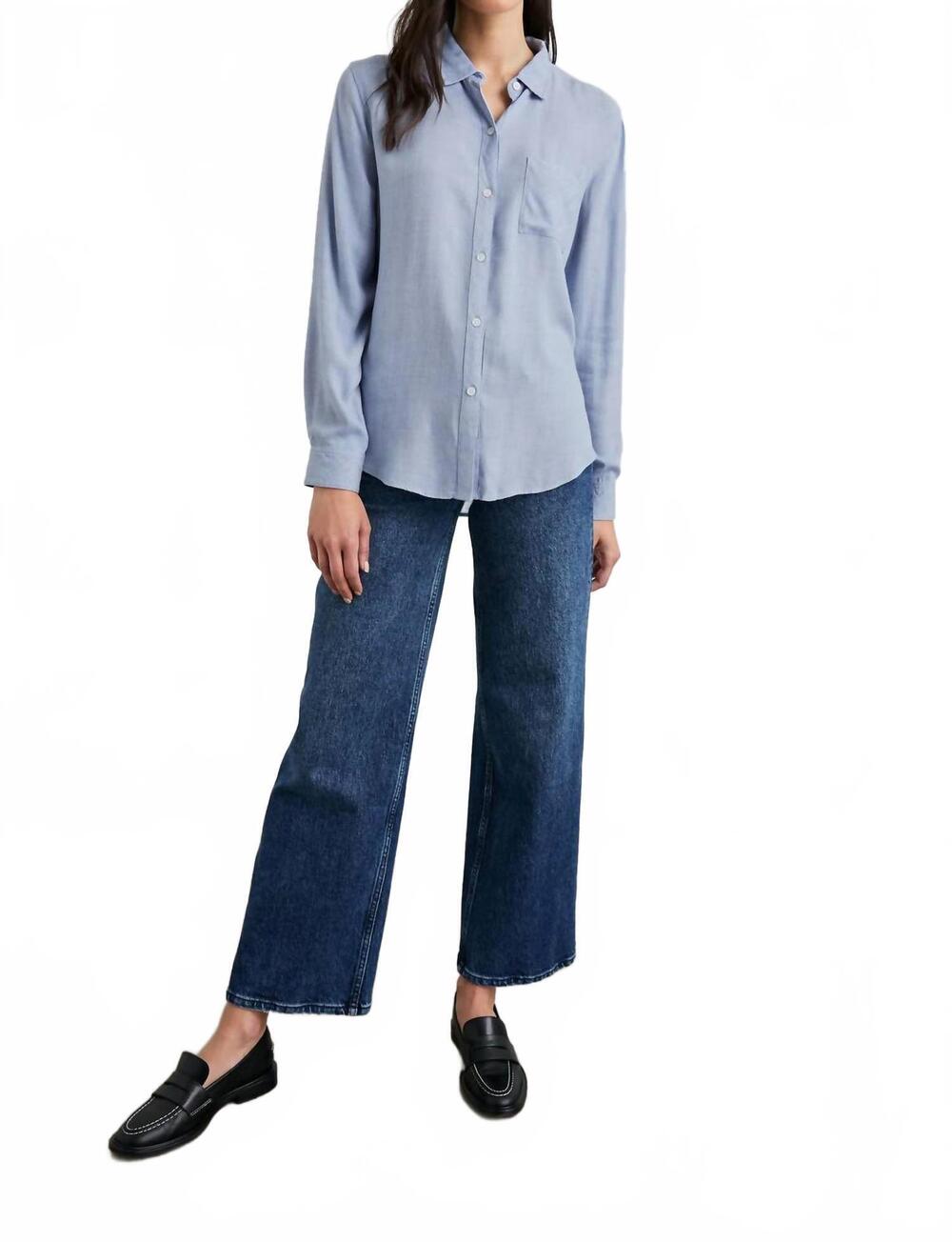 NEW RAILS hunter button-down shirt in chambray heather